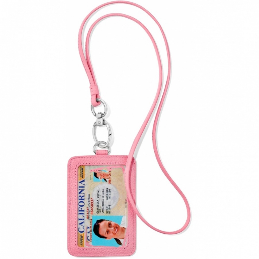 Brighton ID Lanyard Power of Pink Leather Badge - Picture 2 of 2